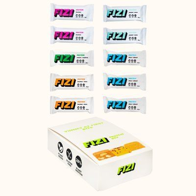 Protein box Протеїнові батончики FIZI мікс 45г 10шт 2514020302 фото
