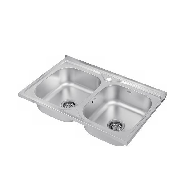 Кухонна мийка накладна Kroner KRP Satin - 5080Z (0.8 мм) CV022822 фото