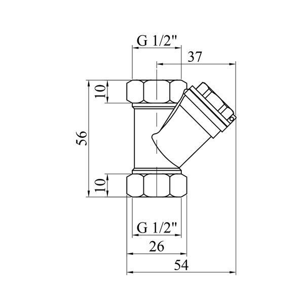 Фільтр LexLine Premium 1/2" УК3301-В латунний CV029072 фото