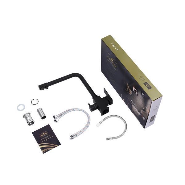 Змішувач для кухні з підключенням до фільтра Kroner KRP Edelstahl Kubus - SCH03810 CV027939 фото