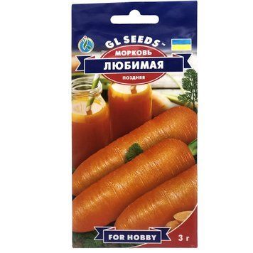 Семена Морковь Любимая сладкая GL Seeds 3г (For Hobby1351) 4823096914534 фото