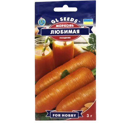 Насіння Морква Улюблена солодка GL Seeds 3г (For Hobby1351) 4823096914534 фото