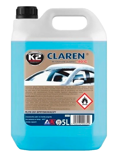 Омивач скла концентрат зимовий -40°С Claren Windshield washer concentrate нейтральний 5 л K20402 фото