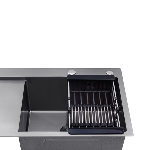 Кухонна мийка Kroner KRP Schwarze - 7849RHM PVD (3/1 мм) CV025279 фото
