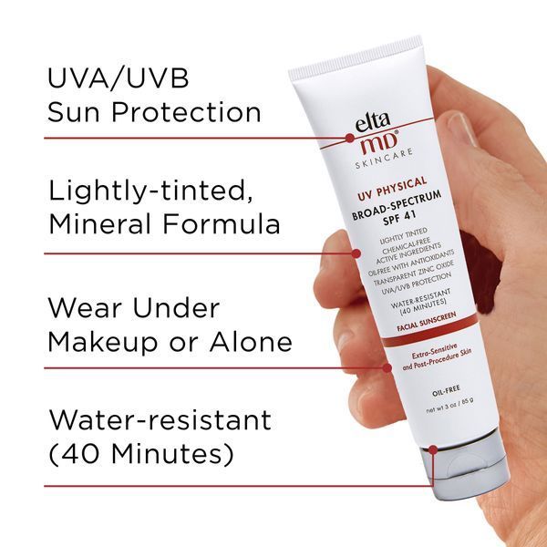 Сонцезахисний крем EltaMD UV Physical Broad-Spectrum Facial Sunscreen SPF 41, 89 мл КОСМ00222 фото