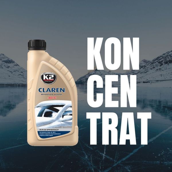 Омивач скла концентрат зимовий -80°С Claren Windshield washer concentrate нейтральний 1 л K20553 фото