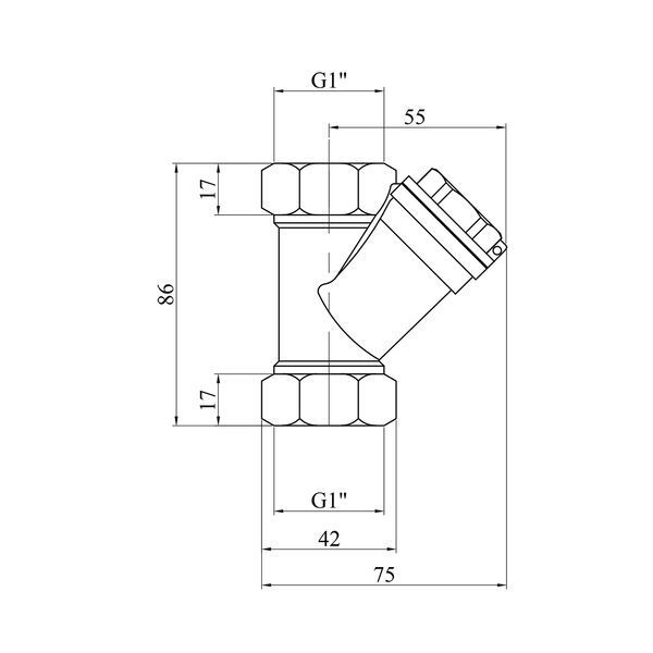 Фільтр LexLine Premium 1" УК3303-В латунний CV029074 фото