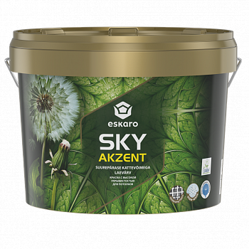 Акрилова фарба Eskaro Akzent Sky мат біла 2.7 л (42026) 42026 фото