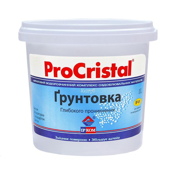 Грунт акриловый ProCristal Грунтовка IР-01, 10 л 1737831839 фото