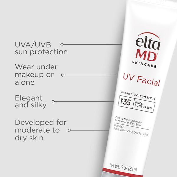 Сонцезахисний крем EltaMD UV Facial Broad-Spectrum SPF 30+, 89 мл КОСМ05774 фото