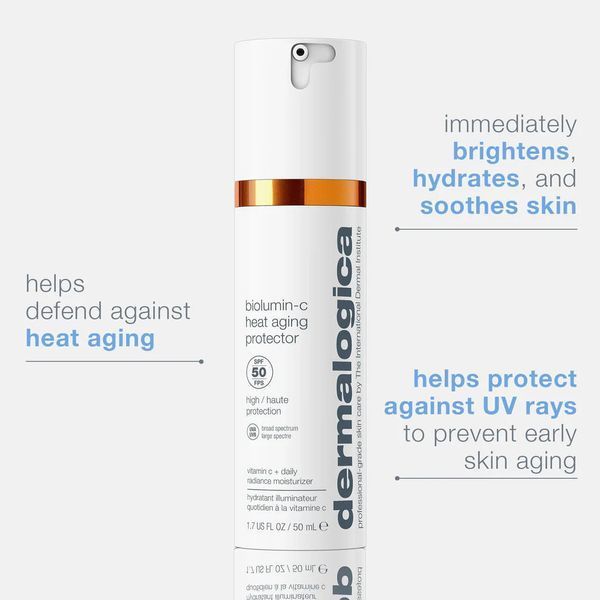 Сонцезахисний крем Dermalogica Biolumin-C Heat Aging Protector SPF50, 50 мл КОСМ01674 фото
