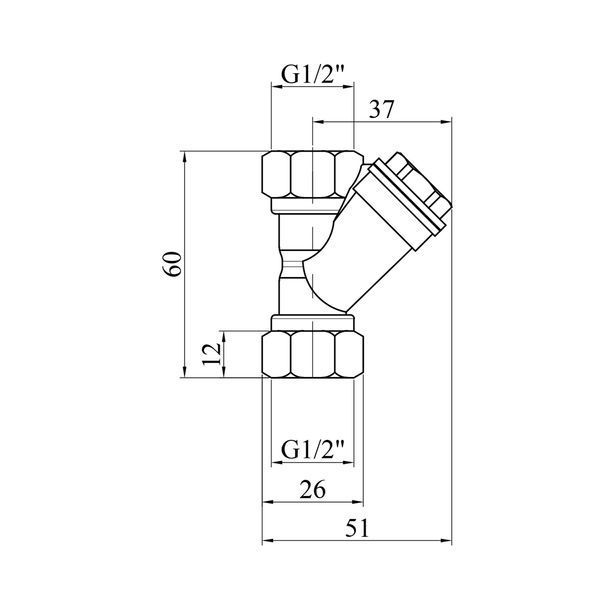 Фільтр грубої очистки води Karro Super 1/2" KR-201 CV014008 фото