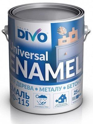 Емаль ПФ-115 Divo Universal Enamel Вишнева, 0.9 кг 1832802208 фото