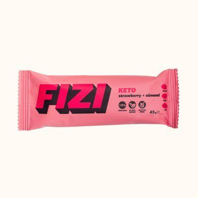 Протеїновий низьковуглеводний батончик FIZI Полуниця-мигдаль 45г 2514020309 фото