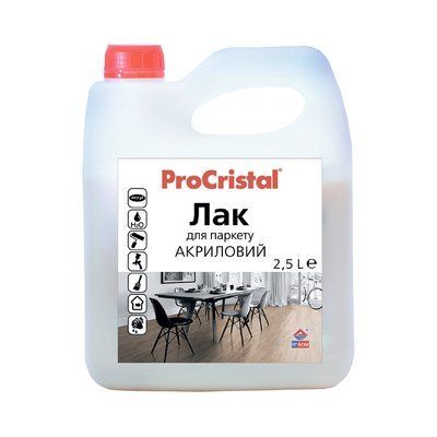 Лак для паркету акриловий ProCristal Лак для паркету IР-18, глянсовий 2.5 л 1724165546 фото