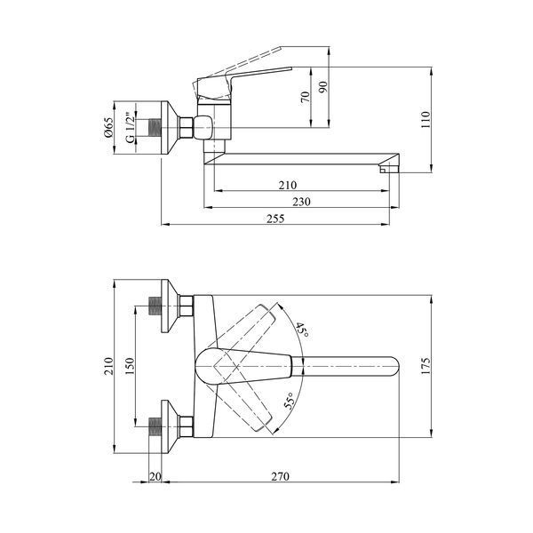 Змішувач для кухні Kroner KRM Oker - С040 CV031473 фото