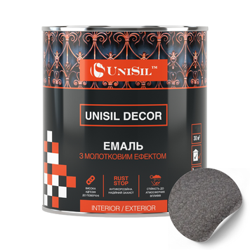 Эмаль Unisil Decor с молотковым эффектом, ТМ "Unisil", коричневая, 2,5л 50124859 фото
