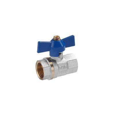 Кран шаровой Valves 1/2" ВВ PN30 синий бабочка CV008236 фото