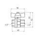 Кран шаровой Valves 1/2" ВВ PN30 синий бабочка CV008236 фото 2