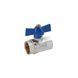 Кран шаровой Valves 1/2" ВВ PN30 синий бабочка CV008236 фото 1