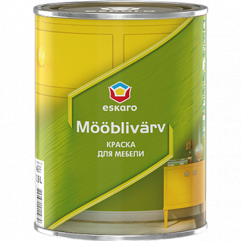 Акриловая краска для мебели Eskaro Mooblivarv Белая, 0.9л (41801) 41804 фото