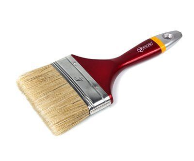 Пензель флейцевий Polax 4" професійний, змішаний ворс, дерев'яна ручка, тип "Євро" (14-006) 14-006 фото