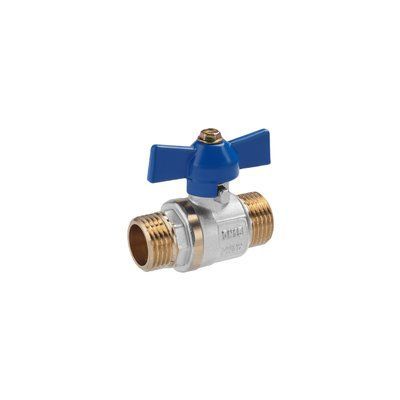 Кран кульовий Valves 1/2" ЗЗ PN30 синій метелик CV015550 фото