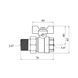 Кран-американка шаровой прямой Valves 3/4" PN30 CV008942 фото 2