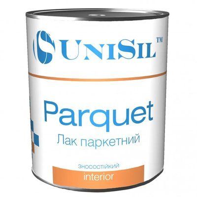 Лак паркетний Unisil Parquet, ТМ "Unisil",шовковисто-матовий, 0,75л (1759396944) 1759396946 фото