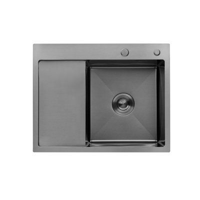 Кухонная мойка Kroner KRP Schwarze - 6350RHM PVD (3/1 мм) CV031323 фото