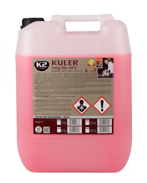 Рідина охолоджуюча Kuler Long Life G12 -35°C червона 20 кг K20268 фото