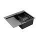 Кухонная мойка Kroner KRP Schwarze - 6350RHM PVD (3/1 мм) CV031323 фото 4