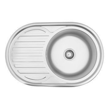 Кухонна мийка Kroner KRP Satin - 7750 (0.8 мм) CV022788 фото