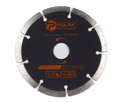 Диск алмазний сегментований Polax 125x7x2.2x22.23, 25% (54-125) 539372985 фото