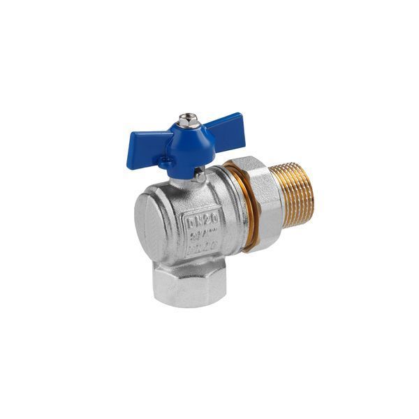Кран-американка шаровой угловой Valves 3/4" PN30 CV015625 фото