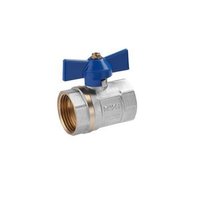 Кран шаровый Valves 1" ВВ PN30 синий бабочка CV018140 фото