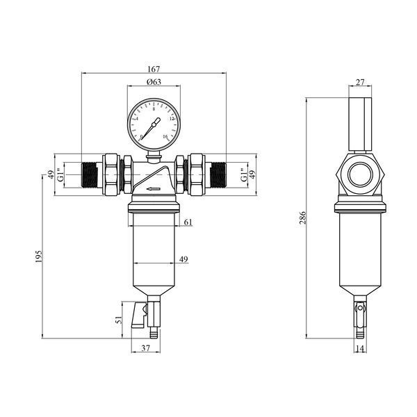Фільтр самоочисний Karro Super 1" KR-88043 в коробці CV013204 фото