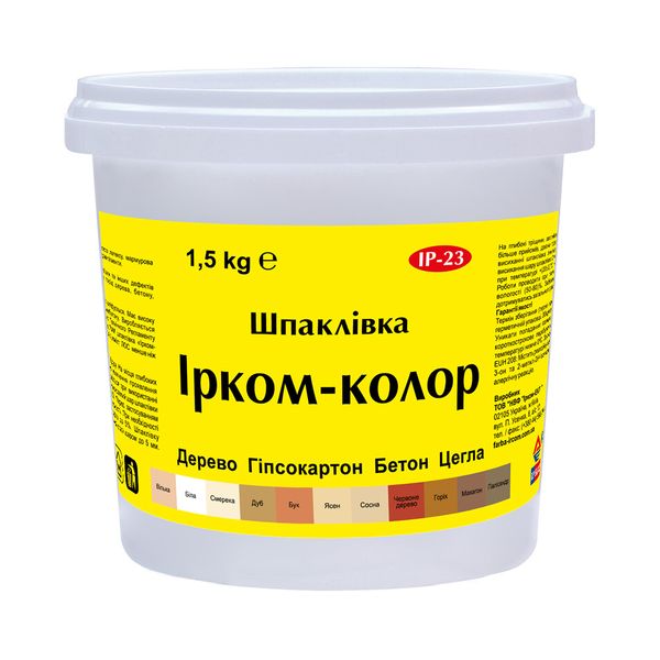 Шпаклевка Ircom Ircom Color IР-23, Белая, 0.35 кг 1736311627 фото