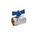 Кран шаровый Valves 1" ВВ PN30 синий бабочка CV018140 фото 1