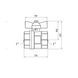 Кран шаровый Valves 1" ВВ PN30 синий бабочка CV018140 фото 2