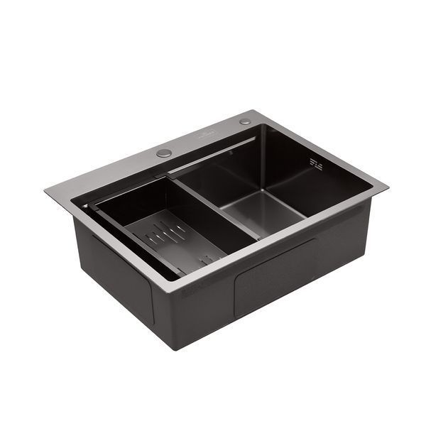 Кухонная мойка Kroner KRP Schwarze - 6350HM PVD (3/1 мм) CV031453 фото