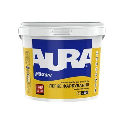 Фарба акрилова водоемульсійна Aura Mastare глибокий мат білий 5 л (38611) 38791 фото