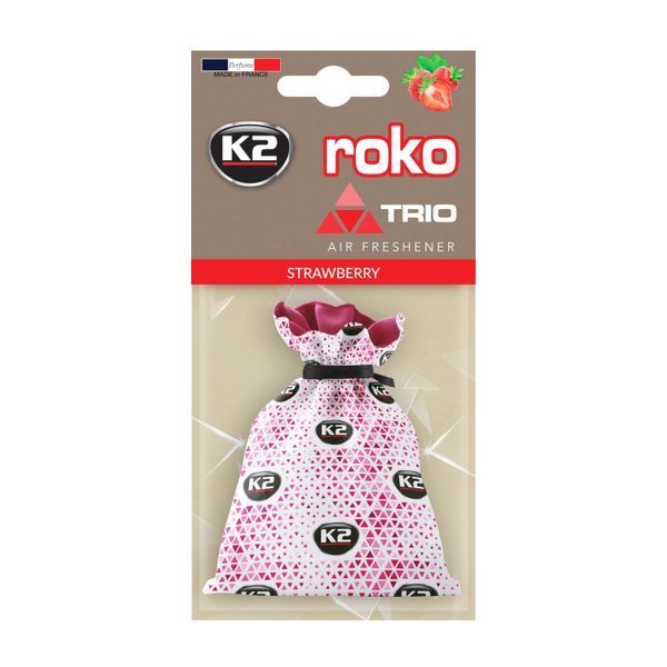 Ароматизатор для салону авто Roko Trio полуниця 25 г K20315 фото