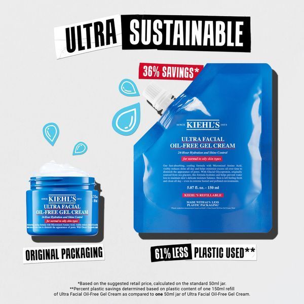 Зволожувальний крем Kiehl's Since 1851 Ultra Facial Oil-Free Moisturizer Refill, 150 мл КОСМ01487 фото