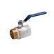 Кран кульовий Valves 1 1/4'' ВЗ PN30 синя ручка CV018839 фото 1