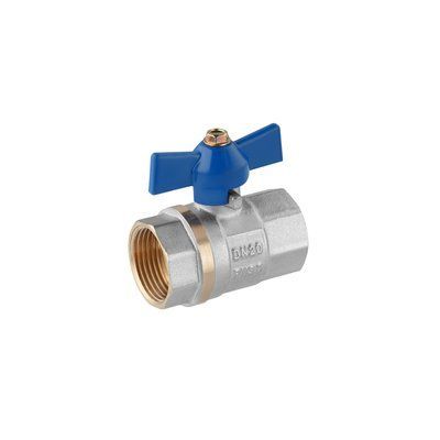 Кран кульовий Valves 3/4" ВВ PN30 синій метелик CV021902 фото