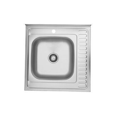Кухонная мойка накладная Kroner KRP Satin-6060L (0.6 мм) CV022823 фото