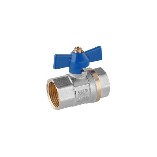 Кран шаровой Valves 3/4" ВВ PN30 синий бабочка CV021902 фото