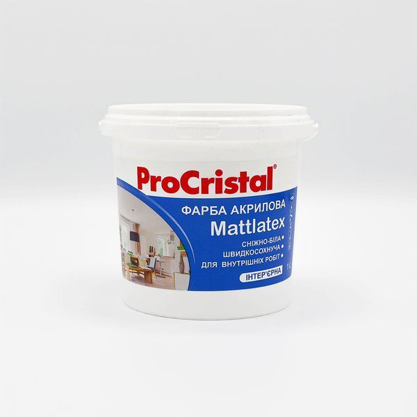 Фарба латексна ProCristal Mattlatex IР-232, біла, матова, 10 л 1739701603 фото