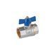 Кран шаровой Valves 3/4" ВВ PN30 синий бабочка CV021902 фото 3